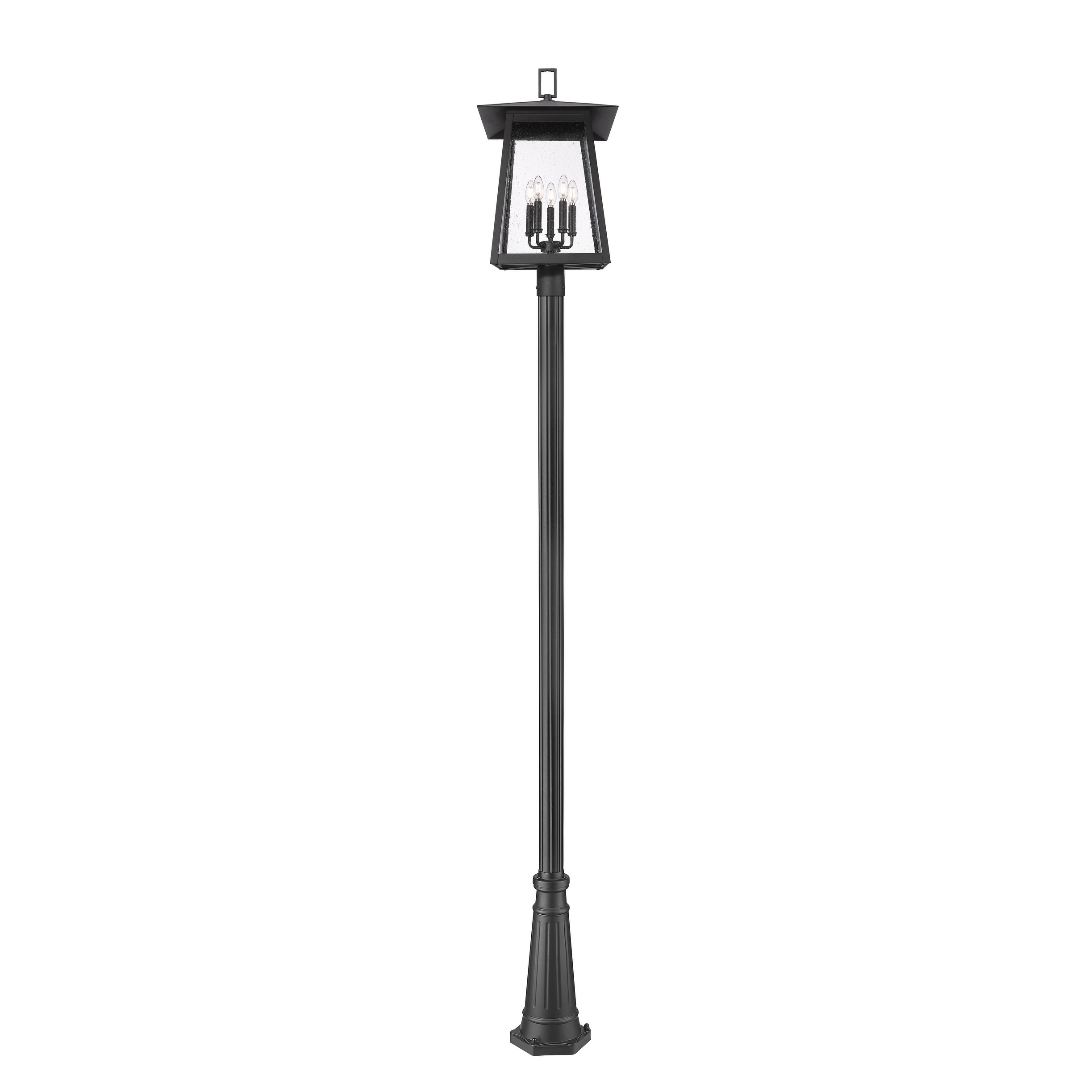 Z-Lite 121.5-in Black Transitional Pole