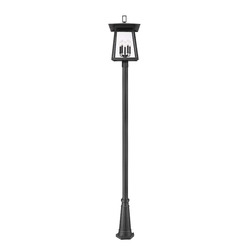 Rainer 5 Light Outdoor Post Mounted Fixture in Black