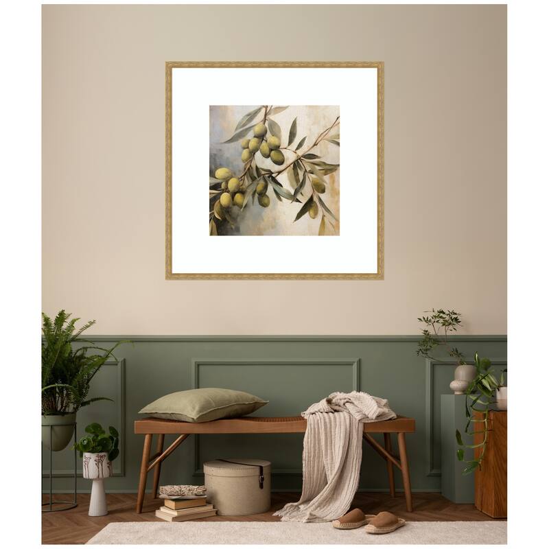 Kate and Laurel Olive Tree by The Creative Bunch Studio Framed Wall Art Print