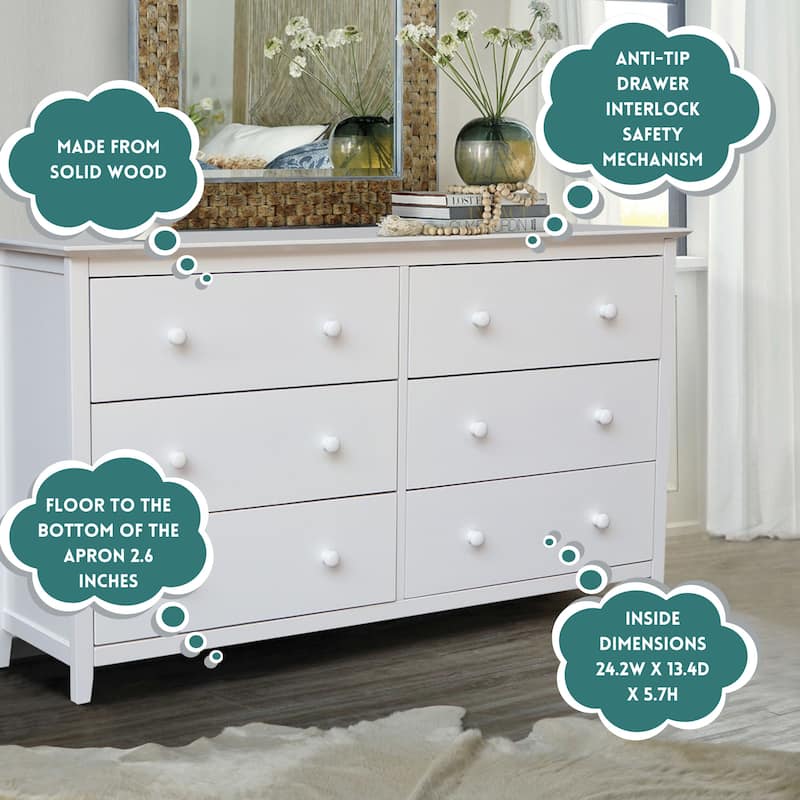 International Concepts Solid Wood Bedroom Dresser