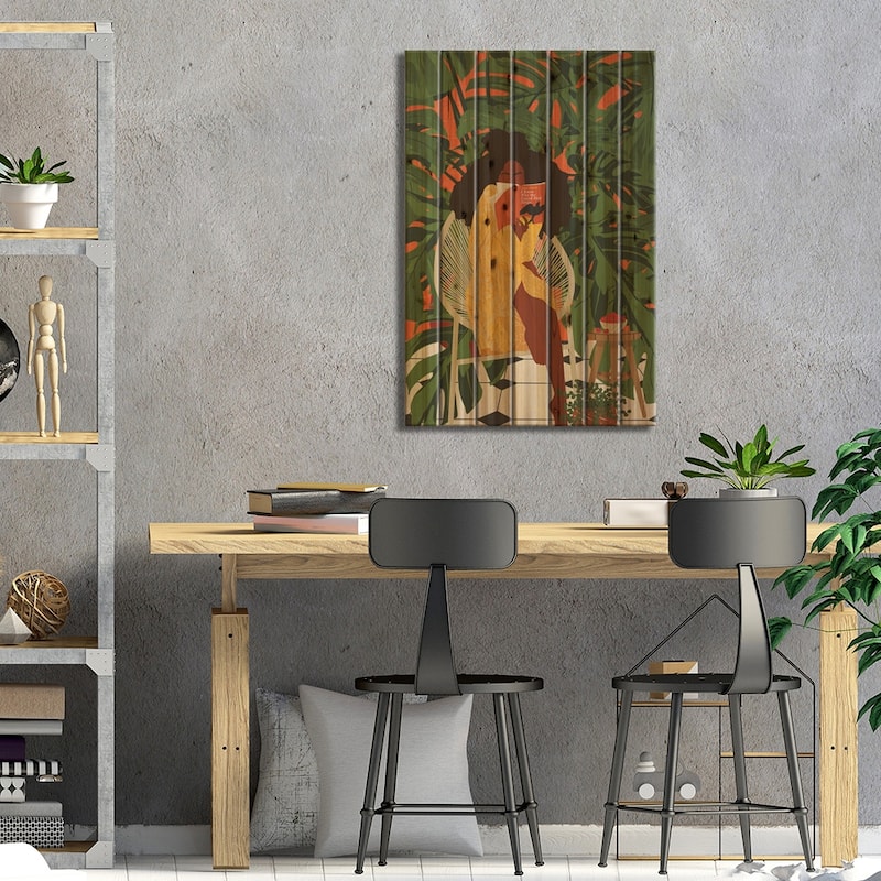 Siesta Print On Wood by Mezay Ugbo - Multi-Color