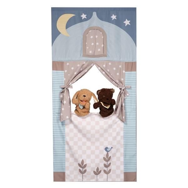 slide 2 of 10, Lambs & Ivy Doorway Puppet Theater Developmental Toy with 2 Luxury Hand Puppets