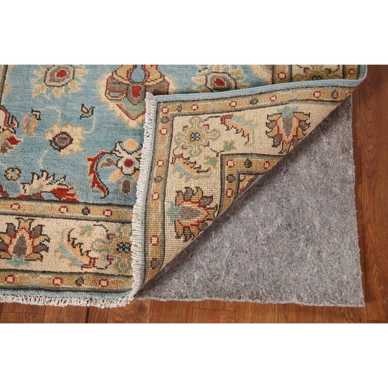 Light Blue Kazak Oriental Accent Rug Handmade Wool Carpet - 3'3"x 4'9"