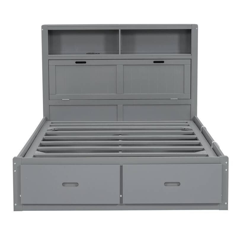 Elegant Design Full Size Platform Bed Upholstered Bed