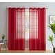 preview thumbnail 62 of 117, HLC.me 2 Piece Semi Sheer Voile Window Curtain Drapes Grommet Top Panels Bedroom, Living Room - Set of 2 panels