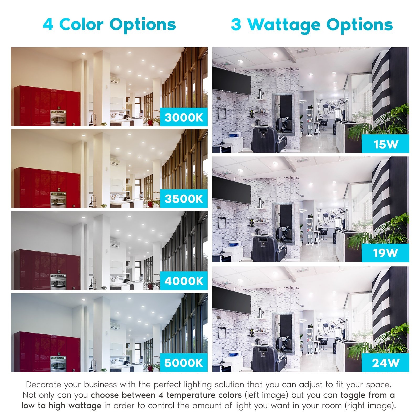 1200 lumen outlet led recessed light