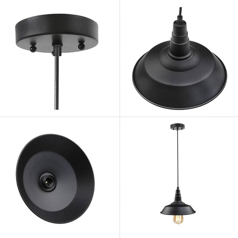 Farmhouse Industrial 1-Light Pendant Lights Pot Barn Lamps for Kitchen Island