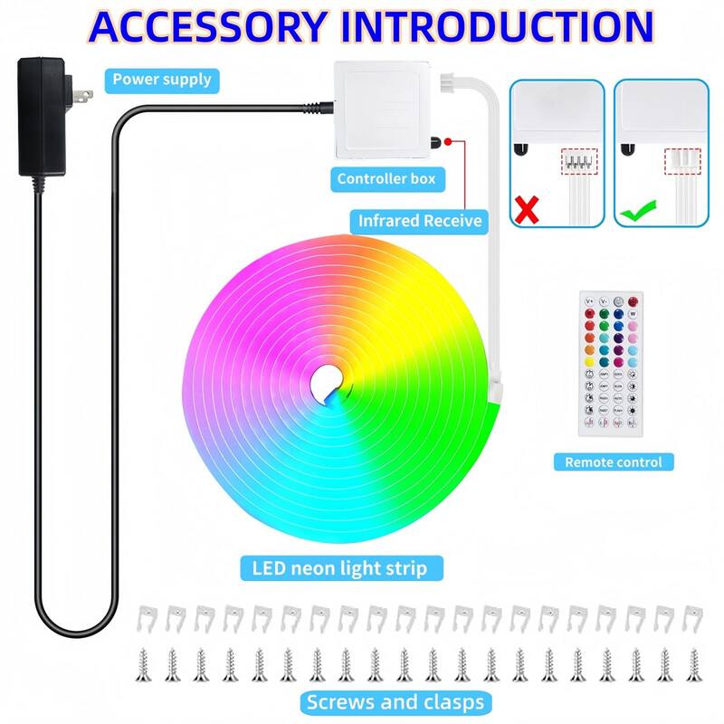 16.4Ft RGB Neon LED Strip Lights with App Control, Music Sync