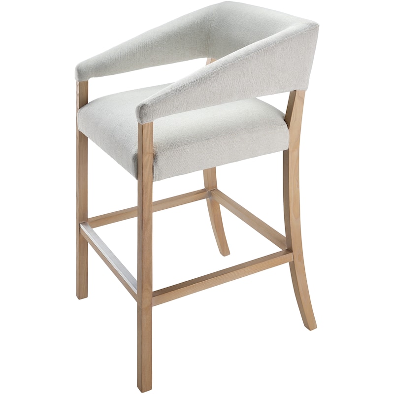 Grace Modern Minimalist Cream Upholstered Counter and Bar Stool