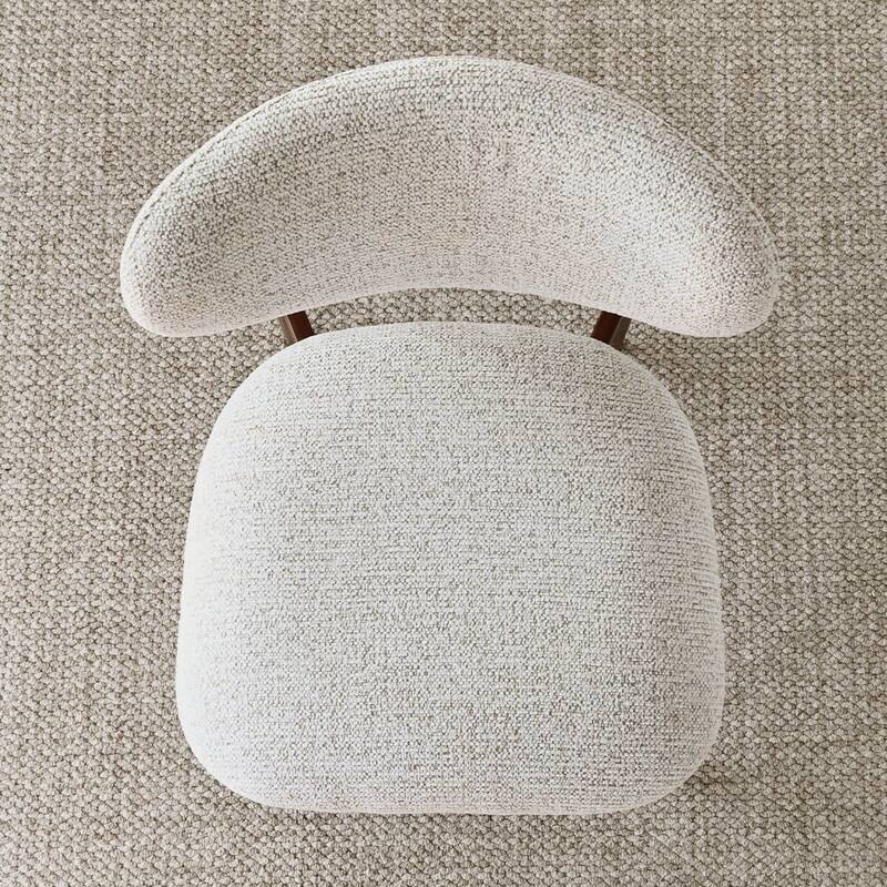 Set of 4 Mid‑Century Upholstered Dining Chairs with Wood‑Grain Metal Legs