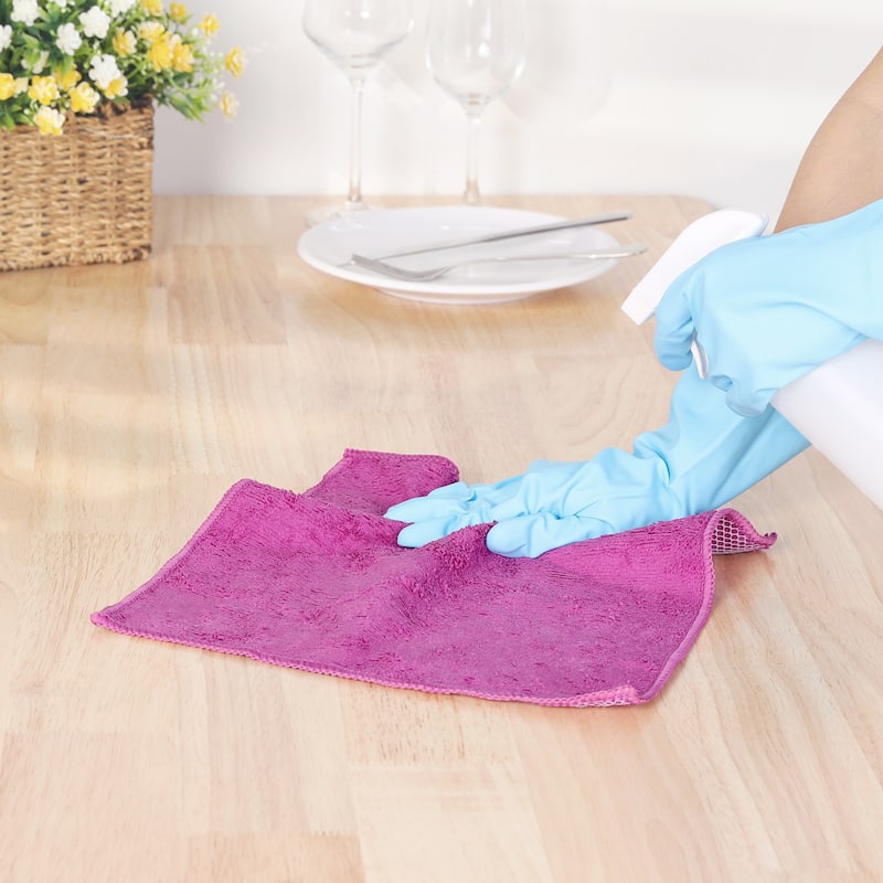 10 Pack Kitchen Washcloths Set for Dishes Absorbent Microfiber Dish Cloths Quick Dry Dish Rags - 12" x 12"