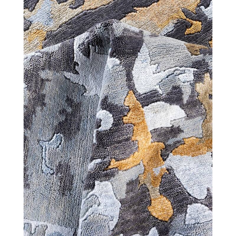 Modern One-of-a-Kind Hand-Knotted Area Rug, Gray - 8' 3" x 10' 0"