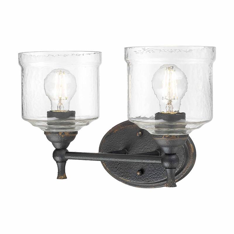 Golden Lighting Keating 2-light Vanity in Antique Ivory - White