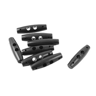 Olive Shape 2 Holes Toggle Stopper Buttons Coat Cord Adjustive Lock 8 ...