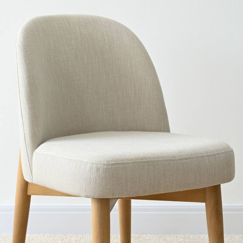 Linen Upholstered Parson Chair(Set of 2)