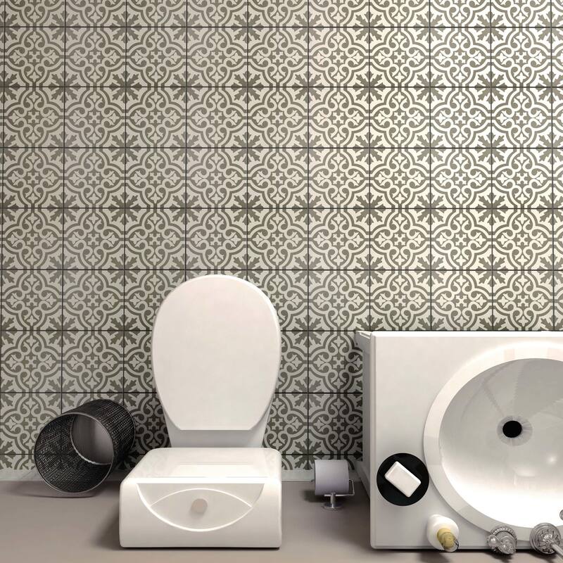 Merola Tile Berkeley Charcoal Brown 17-5/8" x 17-5/8" Ceramic Floor and Wall Tile