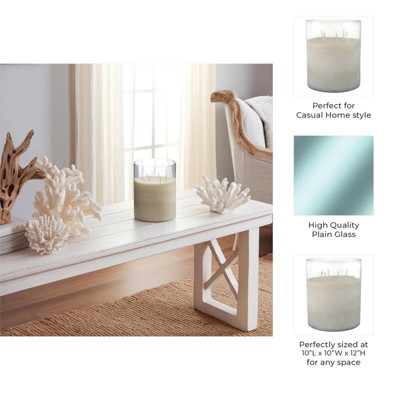 Indoor Candle Glass Wax Modern Decorative Accent Candle Sleek Design