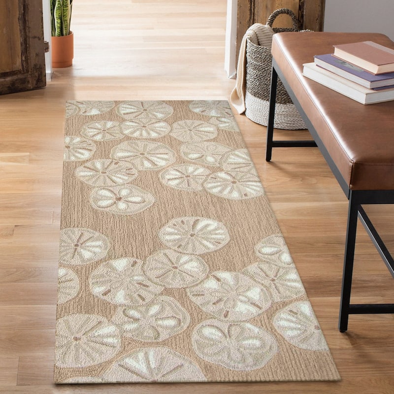 Liora Manne Capri Sea Biscuit Indoor/Outdoor Area Rug Seafoam 1'8" x 2'6"