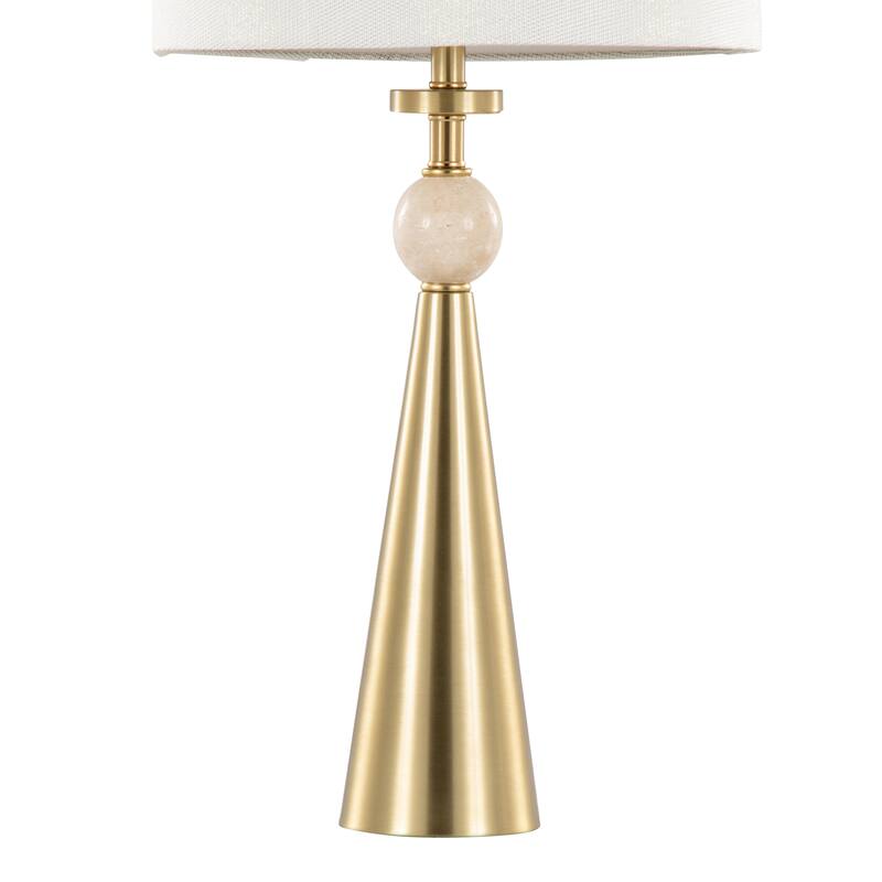 Cone Travertine 27" Table Lamp - Set of 2