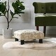 preview thumbnail 43 of 130, The Curated Nomad Performance Fabric Stardust Square Upholstered Footstool Ottoman Champagne Beige Floral - Jacquard