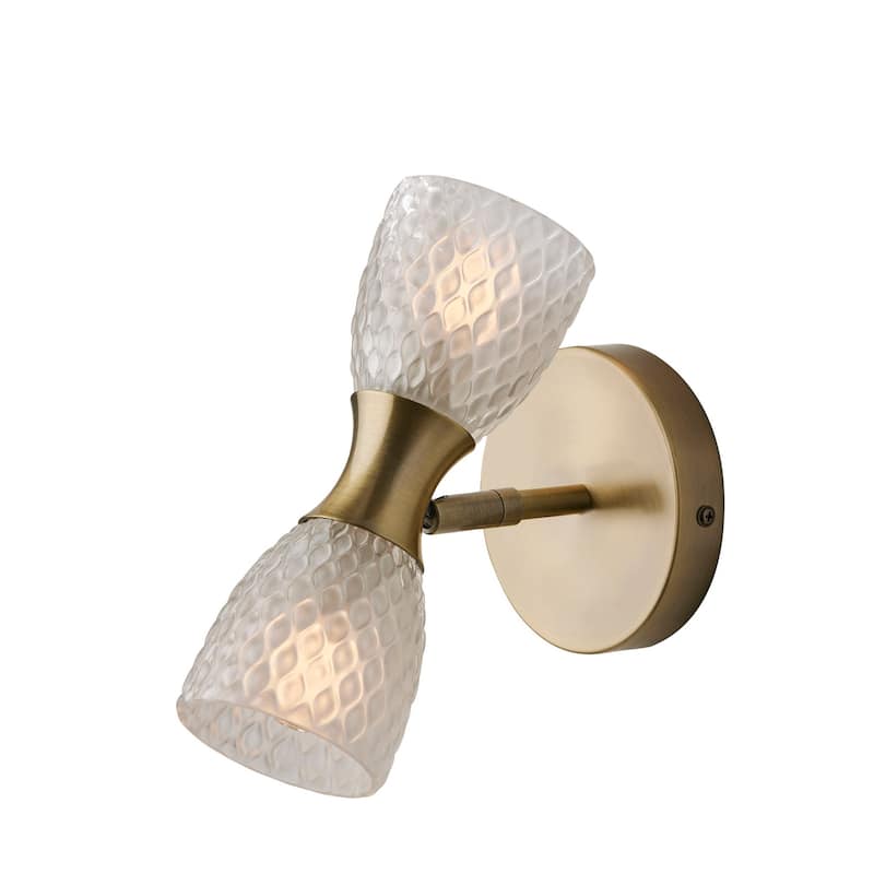 Nina LED Wall Lamp - 9.375 - Antique Brass