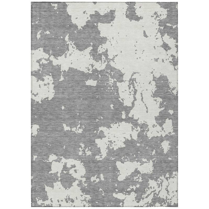 Machine Washable Indoor/ Outdoor Chantille Abstract Rug