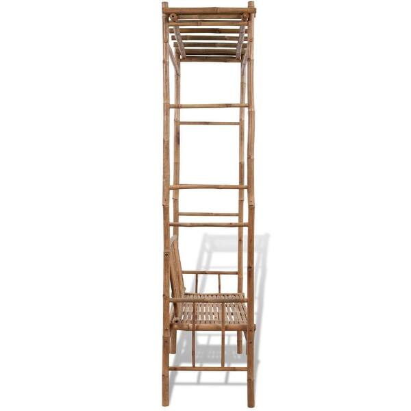 Shop Vidaxl Garden Bench W Pergola Bamboo Outdoor Patio Lounge Chair Arbor Seat 51 2 X 19 7 X 86 6 Overstock 27554221