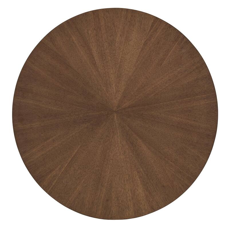 Rondo Mid-Century Walnut Finish Round End Table by iNSPIRE Q Modern