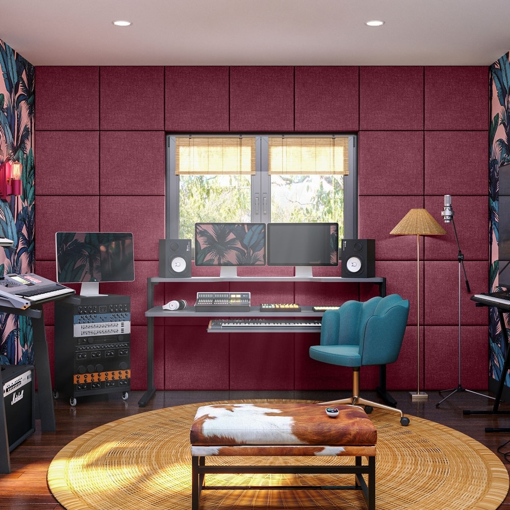 Jaxx Panelist Modern Padded Headboard- Wall Mounted Panel (22.5" x 22.5") - Microvelvet