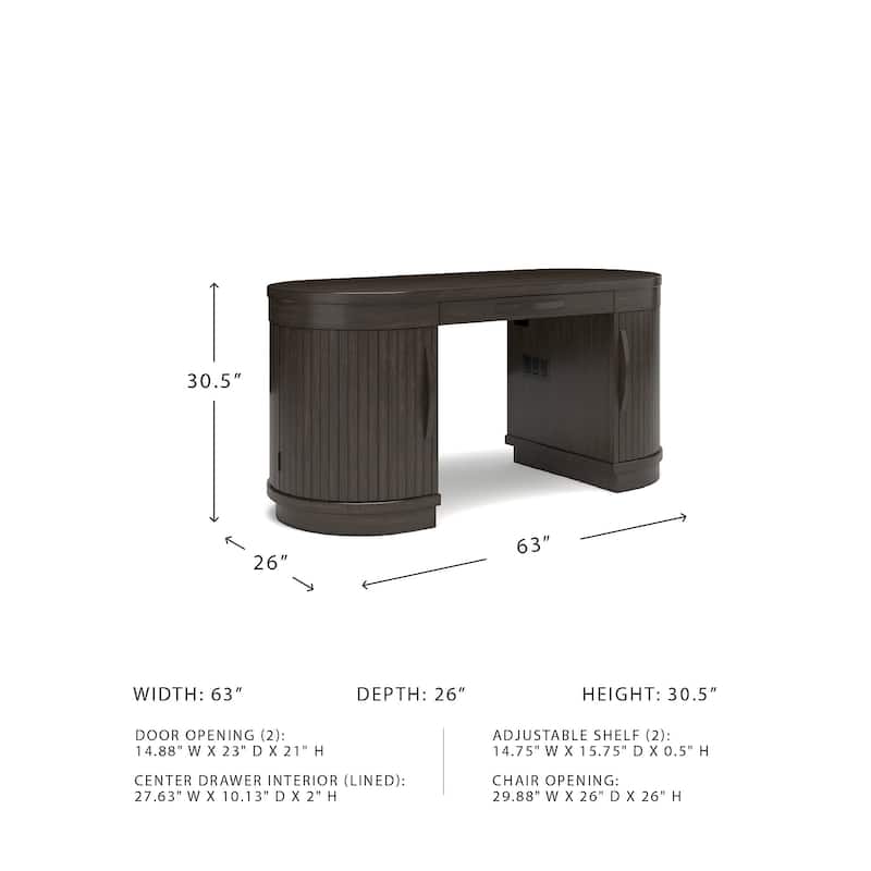 Signature Design by Ashley Korestone Warm Brown 63" Home Office Desk