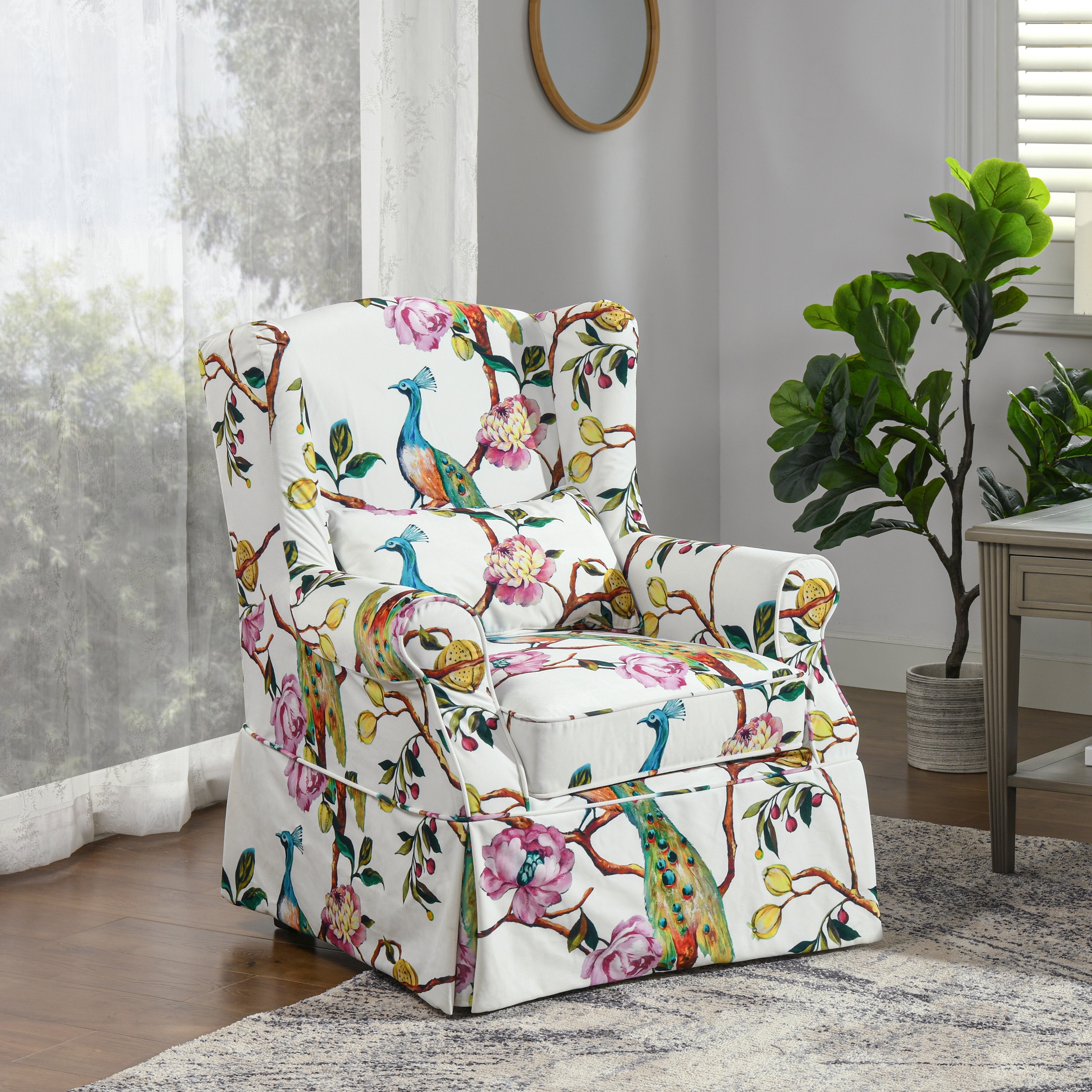 Skirted arm chair sale