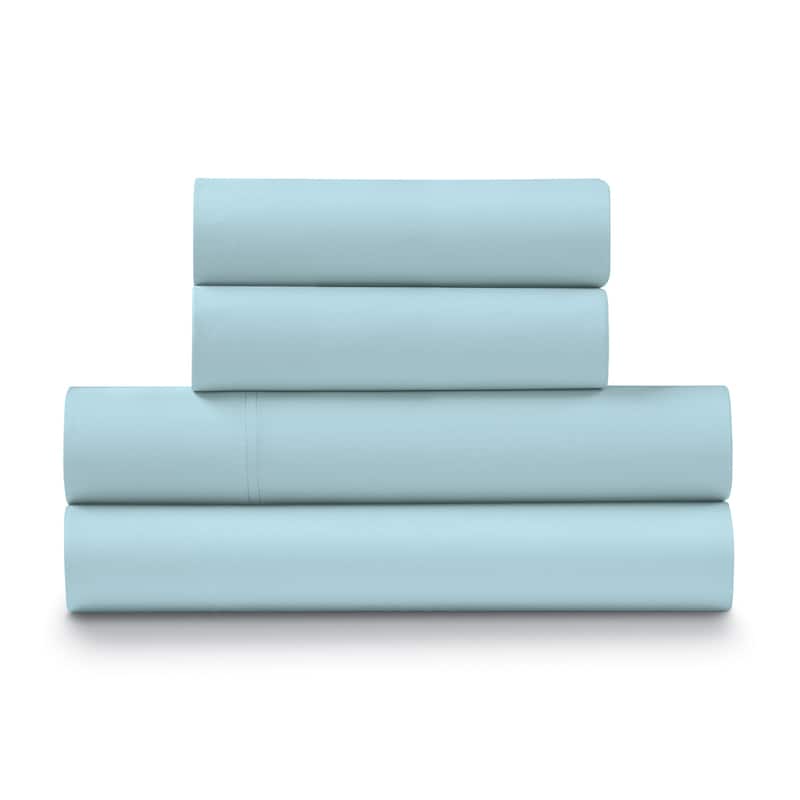 Ella Jayne 100% Cotton Percale Cool and Crisp Deep Pocket Sheet Set - Aqua - California King