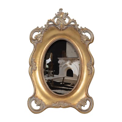 Sagebrook Home 4x6 Gold Baroque Inspired Photo Frame, Elegant Polyresin and Glass, Perfect for Cherished Memories