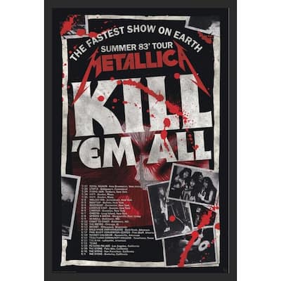 Metallica - Kill'em All 83 Tour Framed Art Poster - 24 x 36 Inch