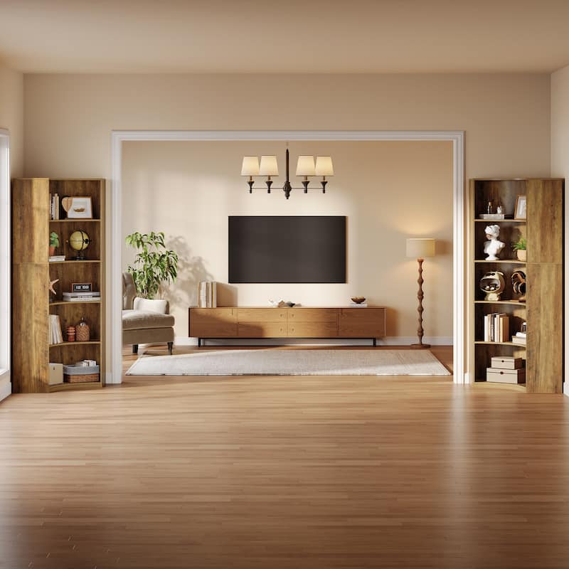 6-Tier Corner Bookshelf/Bookcase, 70.9" Corner Shelf, Storage Cabinet for Living Room, Kitchen, Home Office