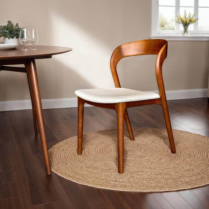 Java Ash Wood Upholstered Dining Chair (Set of 2)
