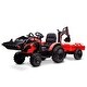 preview thumbnail 1 of 27, 3 in 1 Ride on Tractor, Excavator & Bulldozer Red