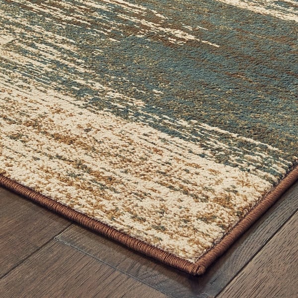 Strick Bolton Gilmore Blue Brown Abstract Area Rug Overstock 28041688