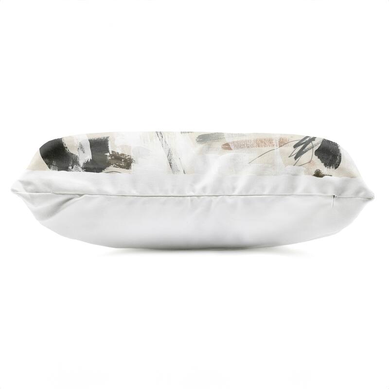 Stupell Subtle Abstract Brush Strokes Printed Outdoor Throw Pillow Design by June Erica Vess