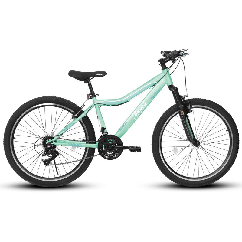 Mountain Bike - High-Density Carbon Steel Frame, 21 Speed, Front Suspension, Dual V-Brakes, 80% Pre-Assembled, Unisex - 26