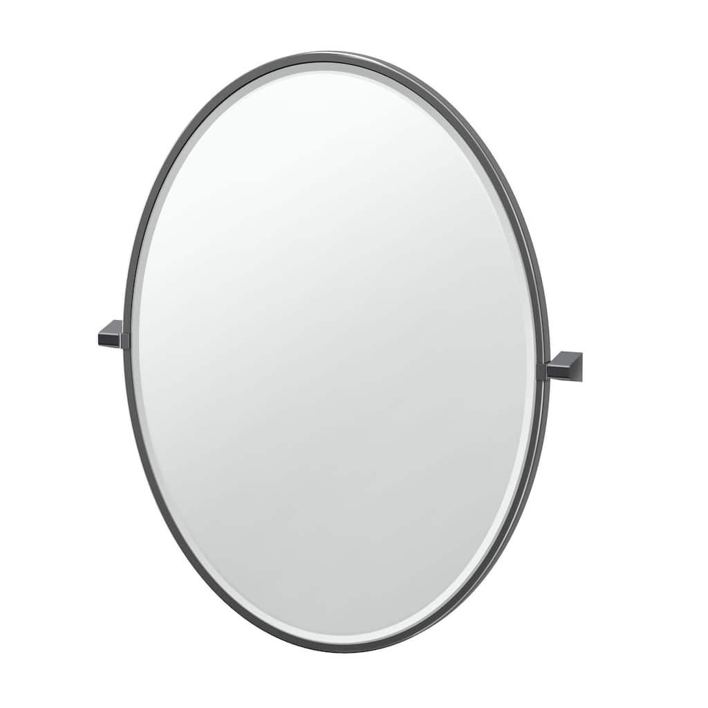 Gatco 5659FLG A-Line 33" x 27-3/4" Contemporary Oval Framed Bathroom
