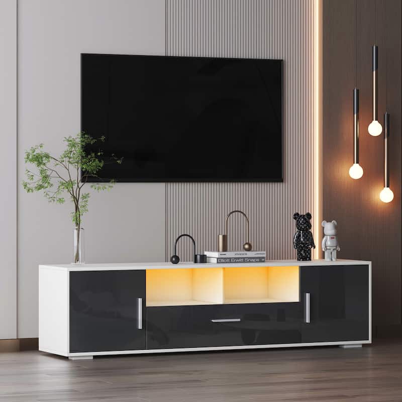 TVstand,TVCabinet,entertainment center TV station,TVconsole,console with LED light belt, light belt can be remote control