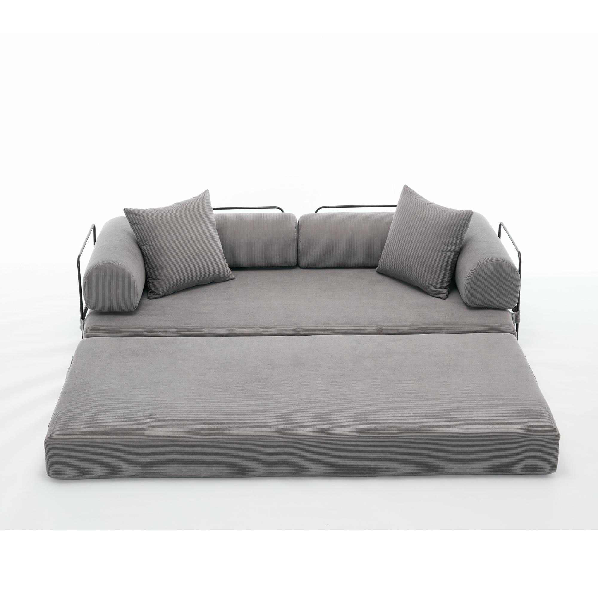 Folding Convertible Out Sleeper Sofa Bed,4-in-1 DIY Combination Convertible Sofa