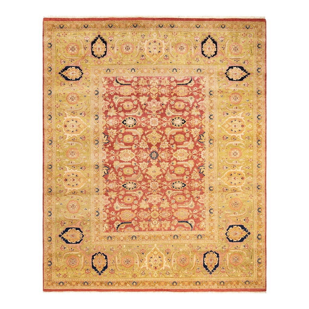 Overton Mogul, One-of-a-Kind Hand-Knotted Area Rug - Orange, 8' 2" x 10' 1" - 8'2" x 10'1"