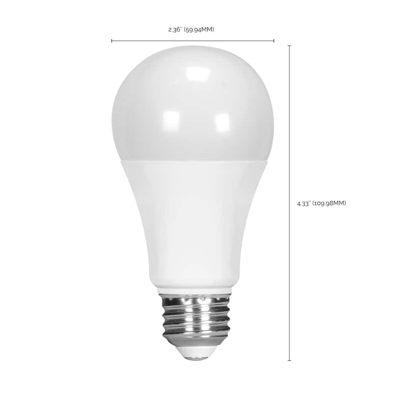 11.5 Watt A19 LED 90CRI 4000K Medium base 220 deg. Beam Angle 120 Volt 1100 Lumens CEC - White