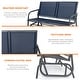 preview thumbnail 14 of 18, Outdoor Love-Seat Rocking Bench, Patio Glider, Textilene Fabric