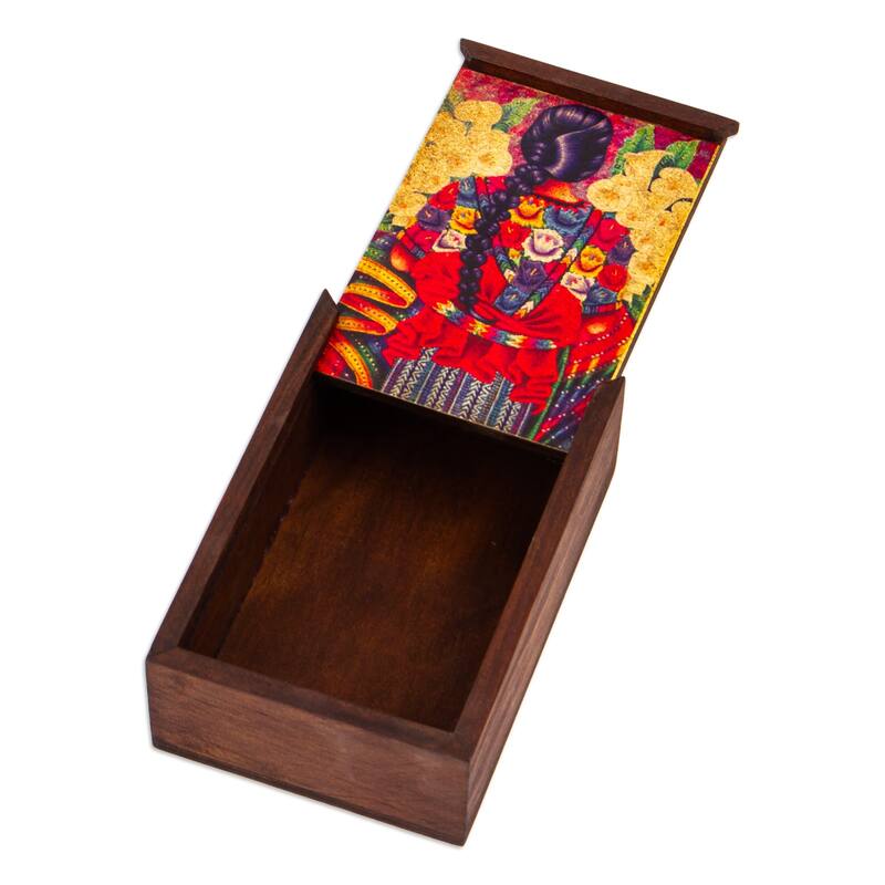 Novica Handmade Wistfulness Decoupage Wood Box