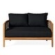 preview thumbnail 27 of 40, Christopher Knight Home Burchett Acacia Wood Outdoor Loveseat and Coffee Table Set with Optional Sunbrella Cushions