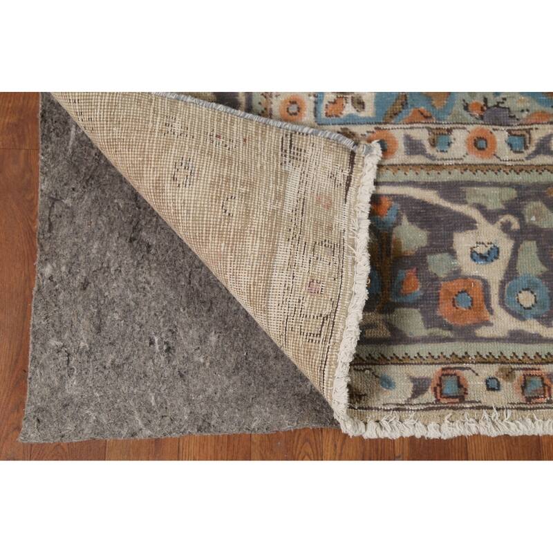 Brown Tabriz Persian Vintage Area Rug Handmade Wool Carpet - 8'3"x 11'3"