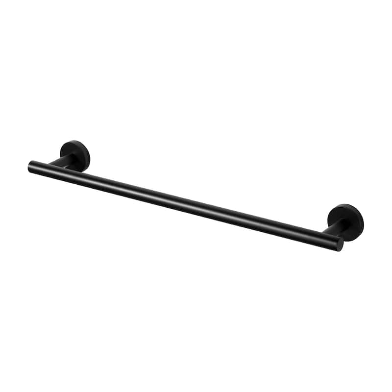 WOWOW Mutiple Length Wall Mounted Stainless Steel Towel Bar - 20 in. - Matte Black